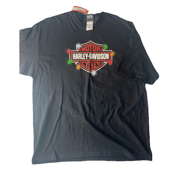 Other - Harley Davidson Black Tshirt Cape Cod MA Christmas Lights‎ Size XL